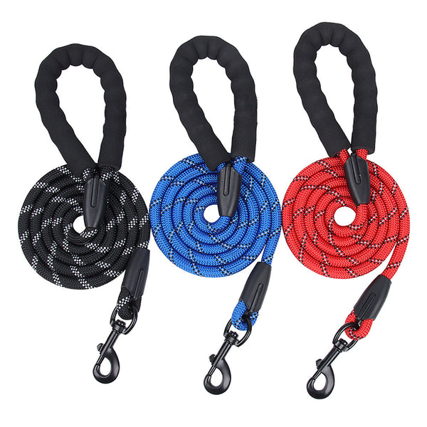 HKM-8857917 Reflective Nylon Dog Leash in Multi-Color for Medium and Large Breeds