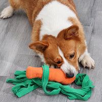 HKM-8858941 Durable Orange Polyester Dog Toy Vegetable Carrot - Fun Playtime Accessory