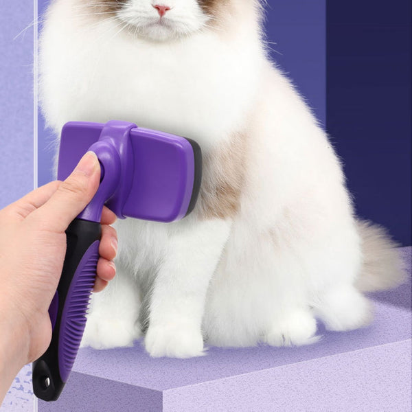 HKM-8859709 Minimalist Plastic Dog Comb Brush in Various Colors