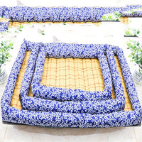 HKM-885971 Pet Cat Nest and Dog Summer Sleeping Mat in Blue Pattern, Made of Oxford Cloth and Pearl Cotton, Available in Sizes S, M, L