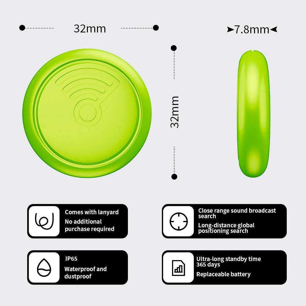 HKM-8859965 Smart Anti-Loss Alarm Device for Global Location Tracking - Available in Pink, White, Yellow, Green