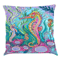 HKM-886227 Classic Ocean Series Cotton and Linen Pillowcase - Soft Flax Blend, 45x45 cm, Available in Multiple Colors