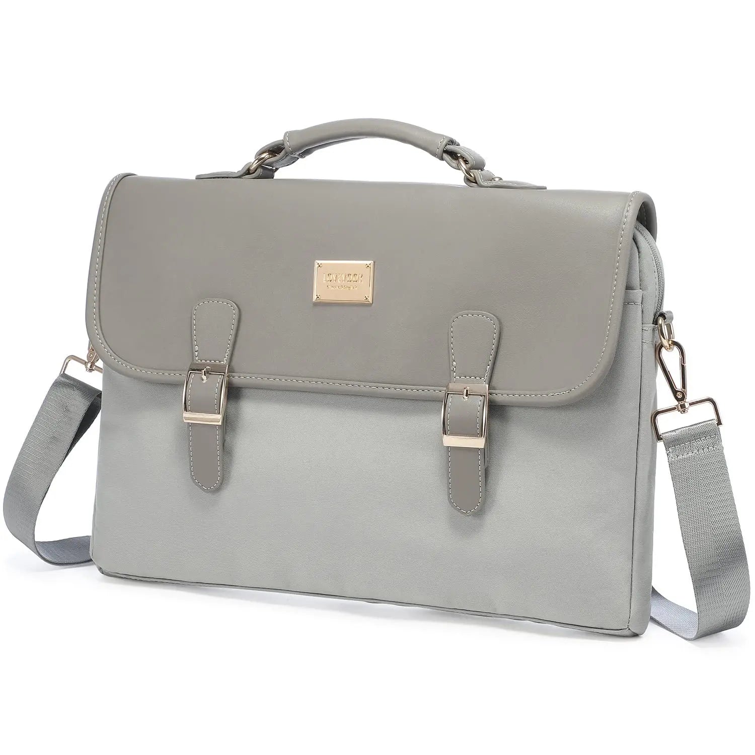 HKM-886227 Spacious 15.6 Inch Laptop Shoulder Bag for Women - Stylish Canvas Office Handbag