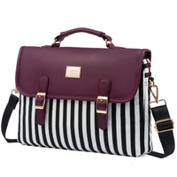 HKM-886227 Spacious 15.6 Inch Laptop Shoulder Bag for Women - Stylish Canvas Office Handbag