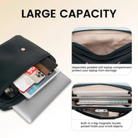 HKM-886227 Spacious 15.6 Inch Laptop Shoulder Bag for Women - Stylish Canvas Office Handbag