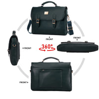HKM-886227 Spacious 15.6 Inch Laptop Shoulder Bag for Women - Stylish Canvas Office Handbag