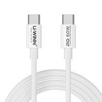 HKM-886227 USB-C to USB-C Cable, 1M Length, 60W Power Delivery, Data Transfer Speed of 480 Mbps, PVC Material