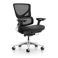 HKM-886291 Ergonomic Mid Back Office Chair with Lumbar Support - Contemporary PU Revolving Design