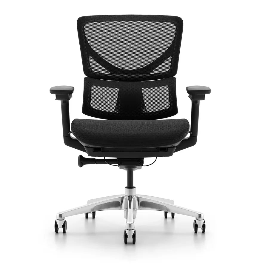 HKM-886291 Ergonomic Mid Back Office Chair with Lumbar Support - Contemporary PU Revolving Design