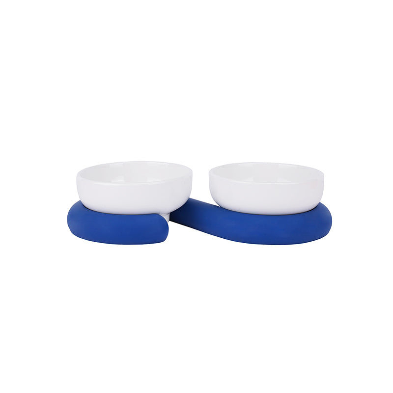 HKM-8864061 Ceramic and Silicone Pet Bowl for Cats - Fun and Colorful Food & Water Dish