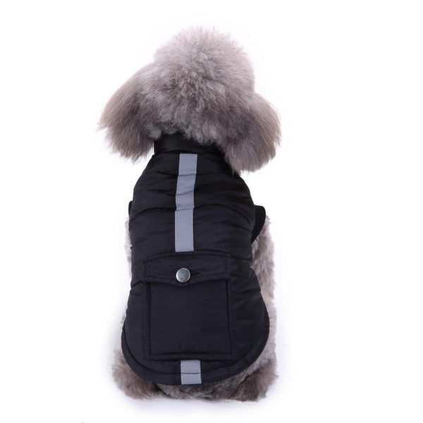 HKM-886419 Reflective Cotton Dog Winter Coat - Casual Pet Clothing in Various Colors and Sizes
