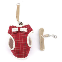 HKM-8864445 Adjustable Dog Chest Strap - Breathable Mesh Pet Vest with Leash in Various Colors