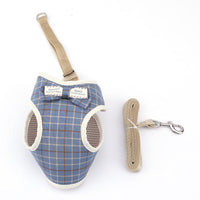 HKM-8864445 Adjustable Dog Chest Strap - Breathable Mesh Pet Vest with Leash in Various Colors