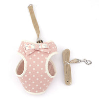HKM-8864445 Adjustable Dog Chest Strap - Breathable Mesh Pet Vest with Leash in Various Colors