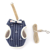 HKM-8864445 Adjustable Dog Chest Strap - Breathable Mesh Pet Vest with Leash in Various Colors