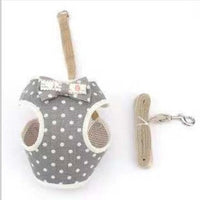 HKM-8864445 Adjustable Dog Chest Strap - Breathable Mesh Pet Vest with Leash in Various Colors