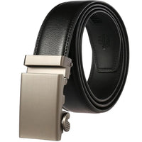 HKM-886547 Adjustable Automatic Leather Belt for Men - Versatile Business and Casual Style, Model LY33-77783-1