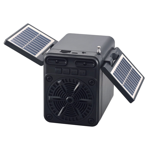 HKM-886547 Solar-Powered Emergency FM Radio with USB Charging and Built-in Speaker, Portable Multi-Function Device