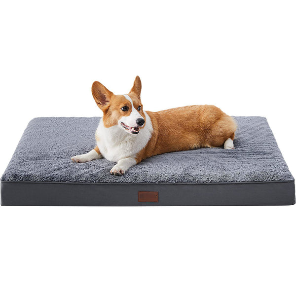 HKM-8865725 Comfortable Grey Cotton Velvet Pet Mat with Anti-Slip Base - Removable and Washable, Multiple Sizes Available