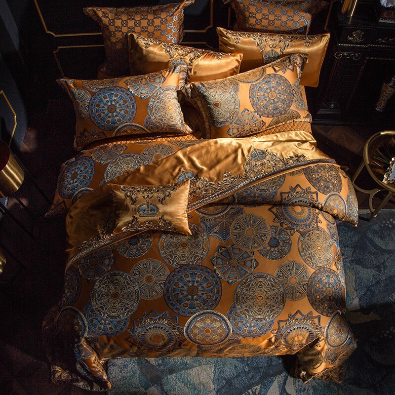 HKM-886611 High-Precision Yarn-Dyed Jacquard Bedding Set - Multiple Options Available