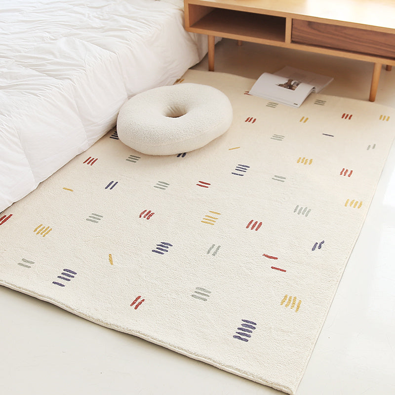 HKM-886675 Geometric Patterned Polyester Rectangle Carpet for Living Room