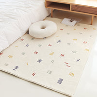HKM-886675 Geometric Patterned Polyester Rectangle Carpet for Living Room