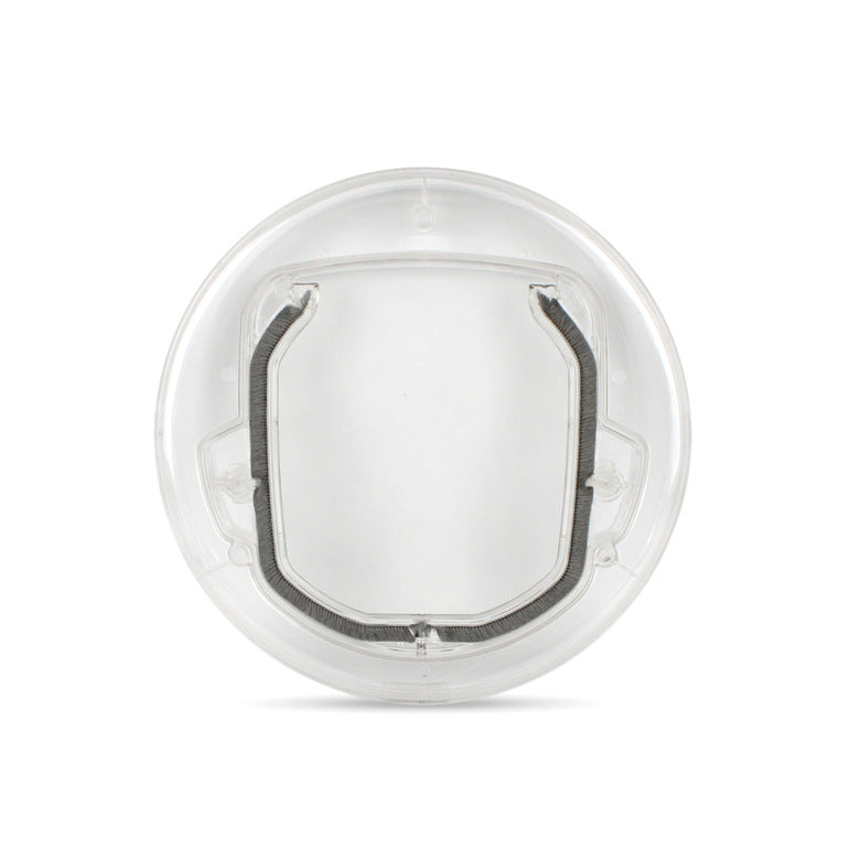 HKM-8867133 Transparent Plastic Cat and Puppy Door with Rotary Switch and 4 Locking Channels - Indoor Use