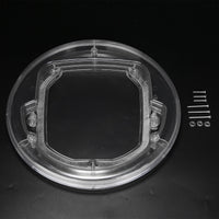 HKM-8867133 Transparent Plastic Cat and Puppy Door with Rotary Switch and 4 Locking Channels - Indoor Use