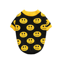 HKM-8867645 Casual Wool Sweater for Dogs and Cats - MK9 Smile Design in Black, Multiple Sizes Available