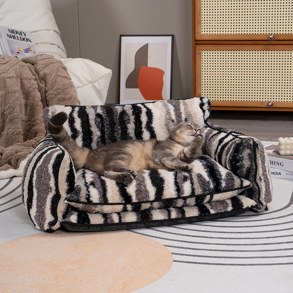 HKM-8868285 Removable Washable Pet Sofa - Available in Multiple Sizes and Ripple Colors