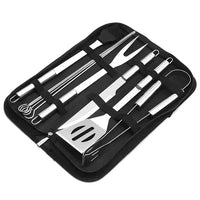 HKM-886867 Portable Stainless Steel BBQ Grilling Tool Set with Oxford Bag - 3/5/7/9 Pieces for Outdoor Cooking