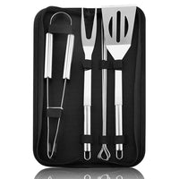 HKM-886867 Portable Stainless Steel BBQ Grilling Tool Set with Oxford Bag - 3/5/7/9 Pieces for Outdoor Cooking