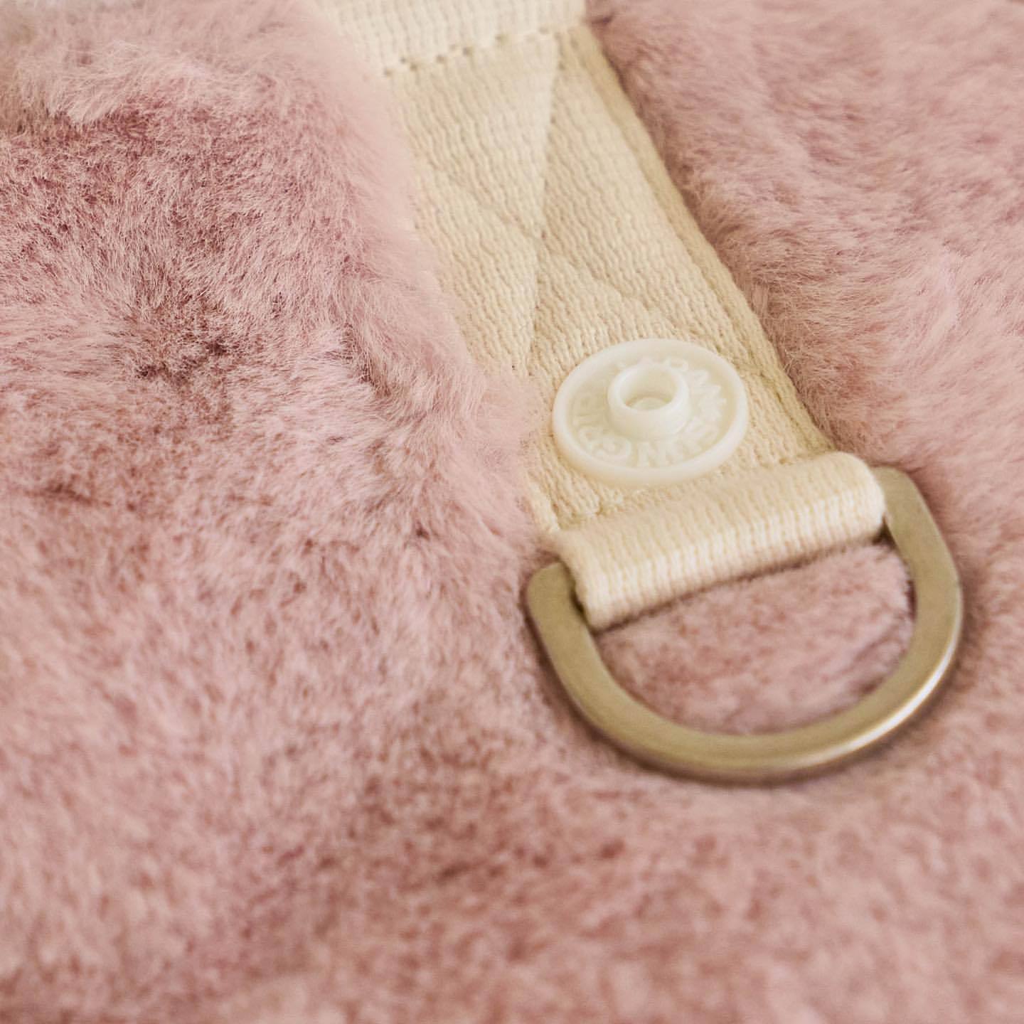 HKM-8869309 Cozy Polyester Dog and Cat Coat in Light Pink and Light Brown Sizes XS-XL