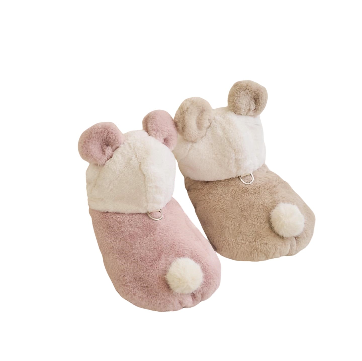 HKM-8869309 Cozy Polyester Dog and Cat Coat in Light Pink and Light Brown Sizes XS-XL