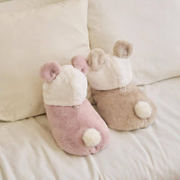 HKM-8869309 Cozy Polyester Dog and Cat Coat in Light Pink and Light Brown Sizes XS-XL