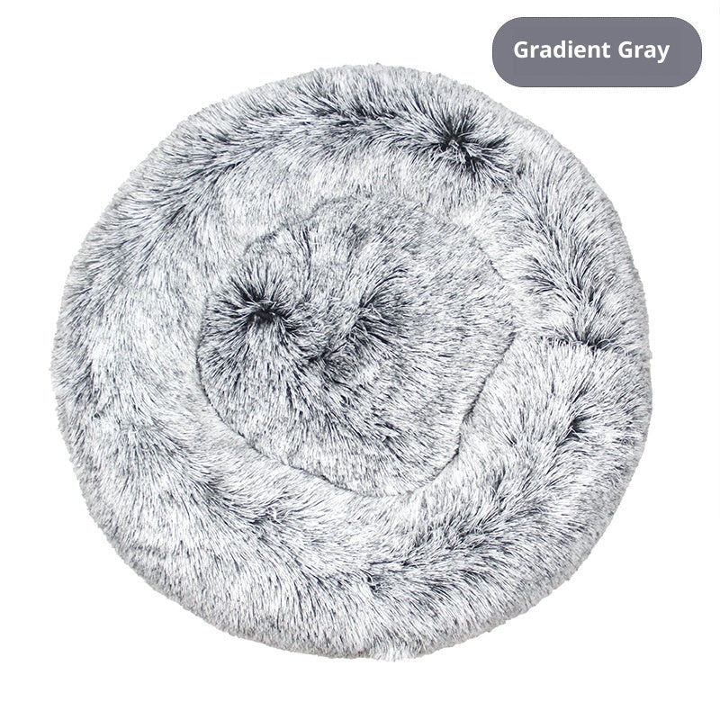 HKM-8869693 Plush Winter Warm Cat & Dog Bed - Cozy Fabric Pet Bed, Various Sizes & Colors