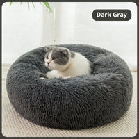 HKM-8869693 Plush Winter Warm Cat & Dog Bed - Cozy Fabric Pet Bed, Various Sizes & Colors