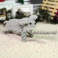 HKM-8870461 Cotton Rope Animal Chew Toy for Dogs - Giraffe, Hippo, Elephant, Duck, Bear, Tiger, Turtle, Alligator, Lion, Squirrel, Octopus, Dinosaur