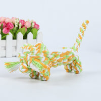 HKM-8870461 Cotton Rope Animal Chew Toy for Dogs - Giraffe, Hippo, Elephant, Duck, Bear, Tiger, Turtle, Alligator, Lion, Squirrel, Octopus, Dinosaur