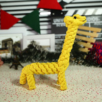 HKM-8870461 Cotton Rope Animal Chew Toy for Dogs - Giraffe, Hippo, Elephant, Duck, Bear, Tiger, Turtle, Alligator, Lion, Squirrel, Octopus, Dinosaur