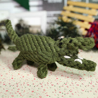HKM-8870461 Cotton Rope Animal Chew Toy for Dogs - Giraffe, Hippo, Elephant, Duck, Bear, Tiger, Turtle, Alligator, Lion, Squirrel, Octopus, Dinosaur