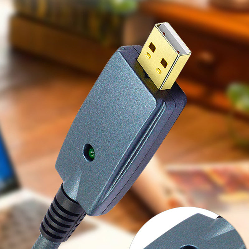 HKM-887059 USB Male to 6.35MM Male Audio Recording Cable - 3 Meters, Oxygen-Free Copper Wire