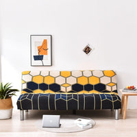 HKM-887059 Universal Elastic Sofa-Bed Cover in Various Styles - Milk Silk Polyester, Suitable for Multiple Sofa Sizes