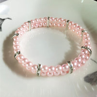 HKM-8871613 Elegant Two Row Pearl Necklace with Elastic in Various Colors for Pets