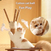 HKM-8873661 Luxury Wooden Cat Climbing Frame with Integrated Space Capsule Design