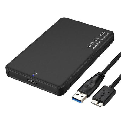 HKM-887507 2.5 Inch USB 3.0 External Hard Drive Enclosure for SATA SSD and Mechanical Drives, Supports Up to 2TB