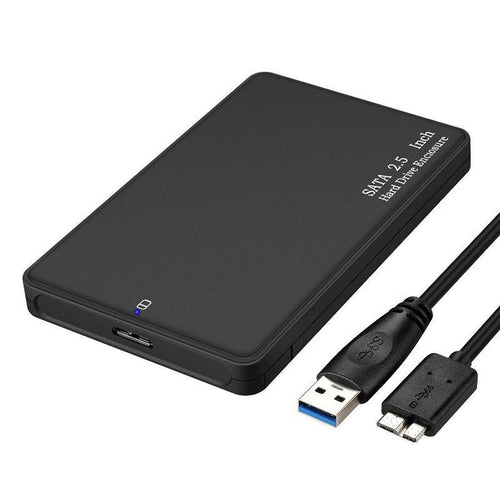 HKM-887507 2.5 Inch USB 3.0 External Hard Drive Enclosure for SATA SSD and Mechanical Drives, Supports Up to 2TB
