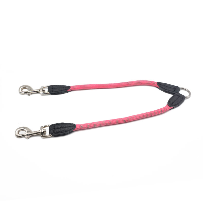 HKM-8875197 Reflective Double-Headed Nylon Dog Leash - Scalable, Durable & Comfortable for Small to Medium Dogs