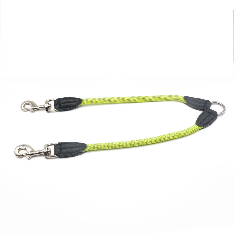 HKM-8875197 Reflective Double-Headed Nylon Dog Leash - Scalable, Durable & Comfortable for Small to Medium Dogs