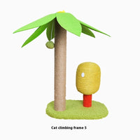 HKM-8875581 Cat Climbing Frame and Sisal Claw Grinding Coconut Tree Pet Toy